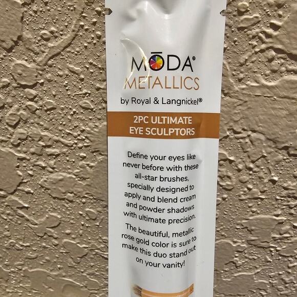 MODA Metallics Eye Sculptor Brushes Set Royal Langnickel Vegan Makeup Brushes - Picture 7 of 7